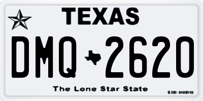 TX license plate DMQ2620