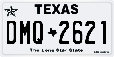 TX license plate DMQ2621