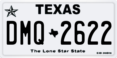 TX license plate DMQ2622