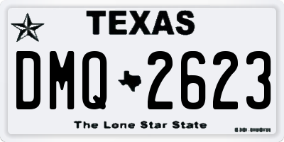 TX license plate DMQ2623