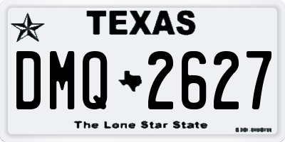 TX license plate DMQ2627