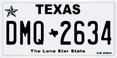 TX license plate DMQ2634