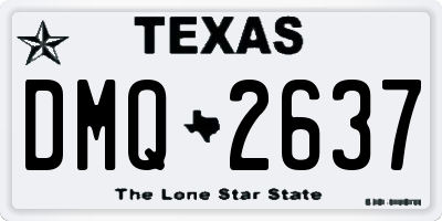 TX license plate DMQ2637