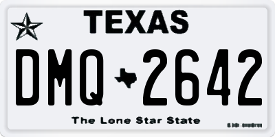 TX license plate DMQ2642