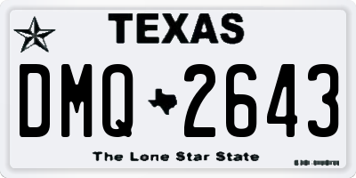 TX license plate DMQ2643