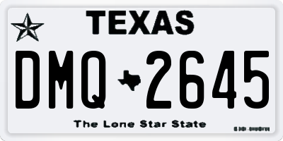 TX license plate DMQ2645