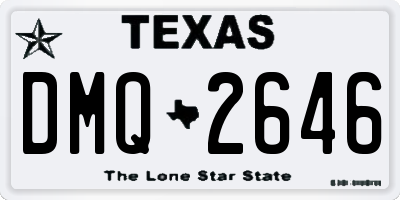 TX license plate DMQ2646