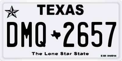 TX license plate DMQ2657