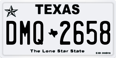 TX license plate DMQ2658