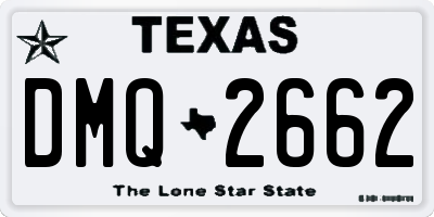 TX license plate DMQ2662