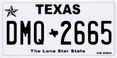 TX license plate DMQ2665