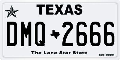 TX license plate DMQ2666