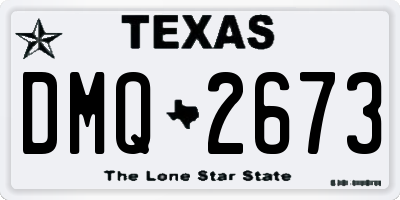 TX license plate DMQ2673