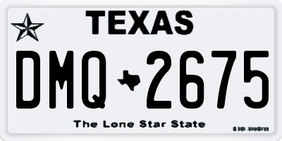 TX license plate DMQ2675