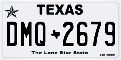 TX license plate DMQ2679