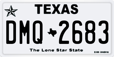 TX license plate DMQ2683