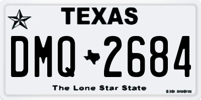 TX license plate DMQ2684