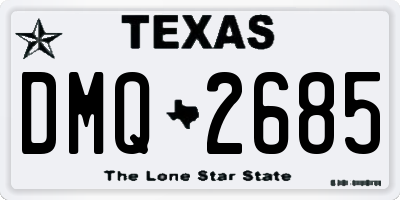 TX license plate DMQ2685