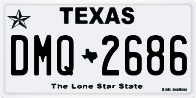 TX license plate DMQ2686
