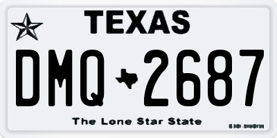 TX license plate DMQ2687