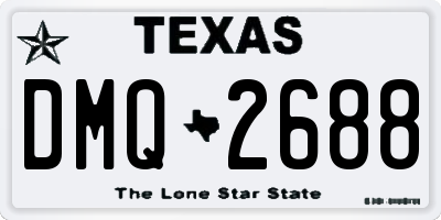 TX license plate DMQ2688