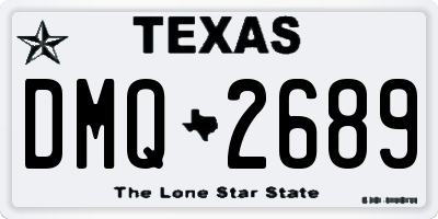 TX license plate DMQ2689