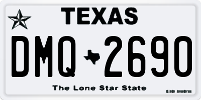 TX license plate DMQ2690
