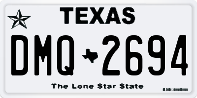 TX license plate DMQ2694