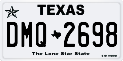 TX license plate DMQ2698