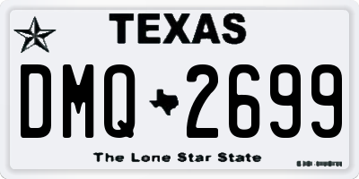 TX license plate DMQ2699