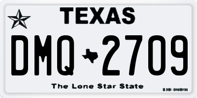 TX license plate DMQ2709