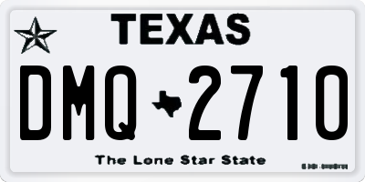 TX license plate DMQ2710