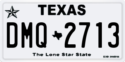 TX license plate DMQ2713