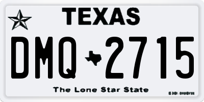 TX license plate DMQ2715