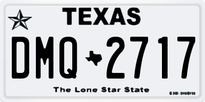 TX license plate DMQ2717