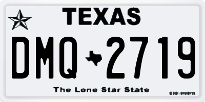TX license plate DMQ2719