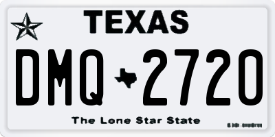 TX license plate DMQ2720