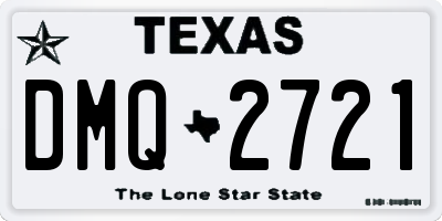 TX license plate DMQ2721