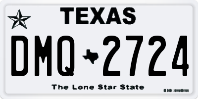 TX license plate DMQ2724