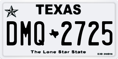TX license plate DMQ2725