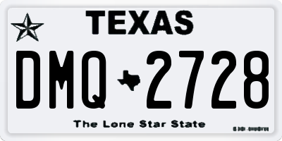 TX license plate DMQ2728