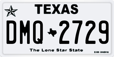TX license plate DMQ2729