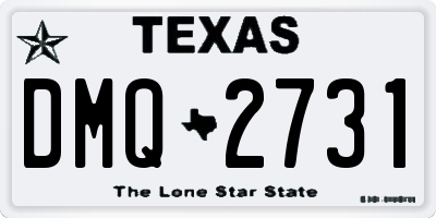 TX license plate DMQ2731