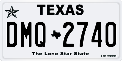 TX license plate DMQ2740