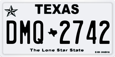 TX license plate DMQ2742
