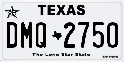TX license plate DMQ2750