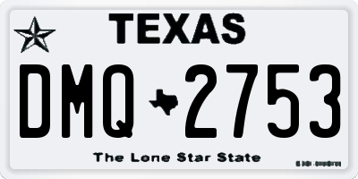 TX license plate DMQ2753