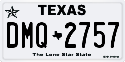 TX license plate DMQ2757