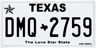 TX license plate DMQ2759