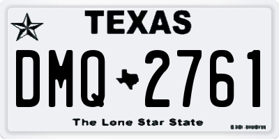 TX license plate DMQ2761